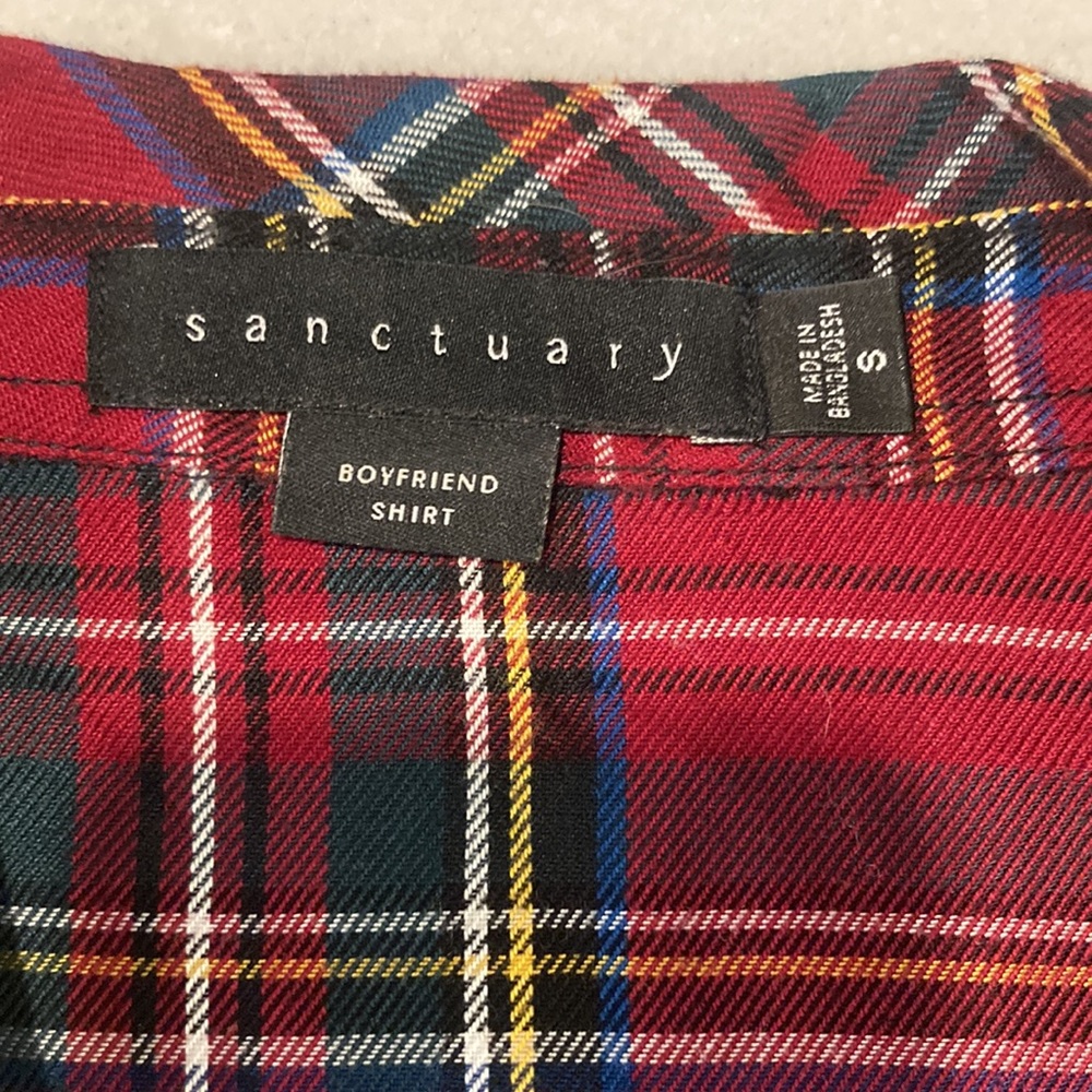 Sanctuary boyfriend shirt in red plaid - Picture 10 of 11